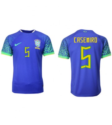 Brasilien Casemiro #5 Replika Udebanetrøje VM 2022 Kortærmet
